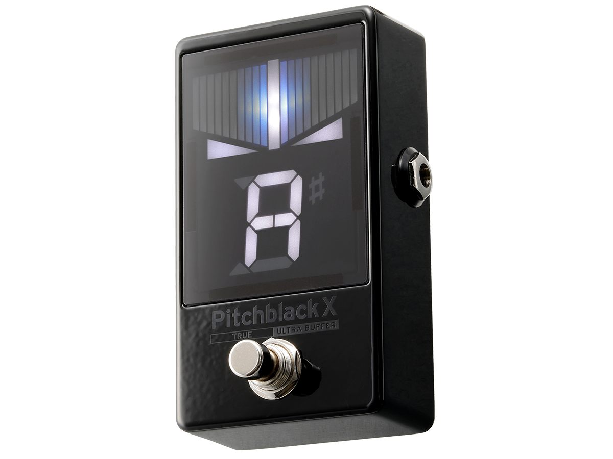 Korg Pitchblack X tuner pedal — Ultra Buffer and bypass feature graphic