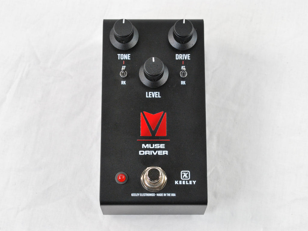 Used Keeley Muse Driver overdrive pedal — top view