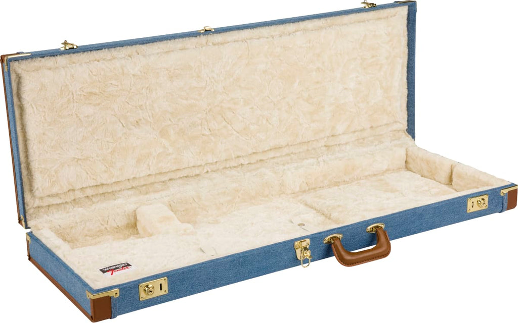 Fender x Wrangler denim guitar case — interior lining