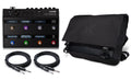 Line 6 HX Effects multi-effects pedal with messenger bag and cables