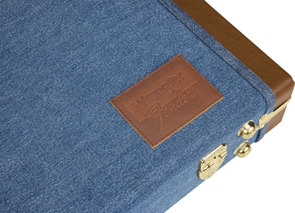 Fender x Wrangler denim guitar case — W back pocket