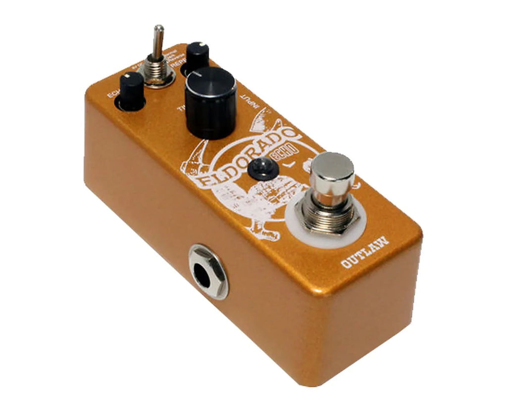 Outlaw Effects Eldorado Echo delay pedal — footswitch detail