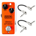 MXR M279 Deep Phase phaser pedal in orange with two patch cables