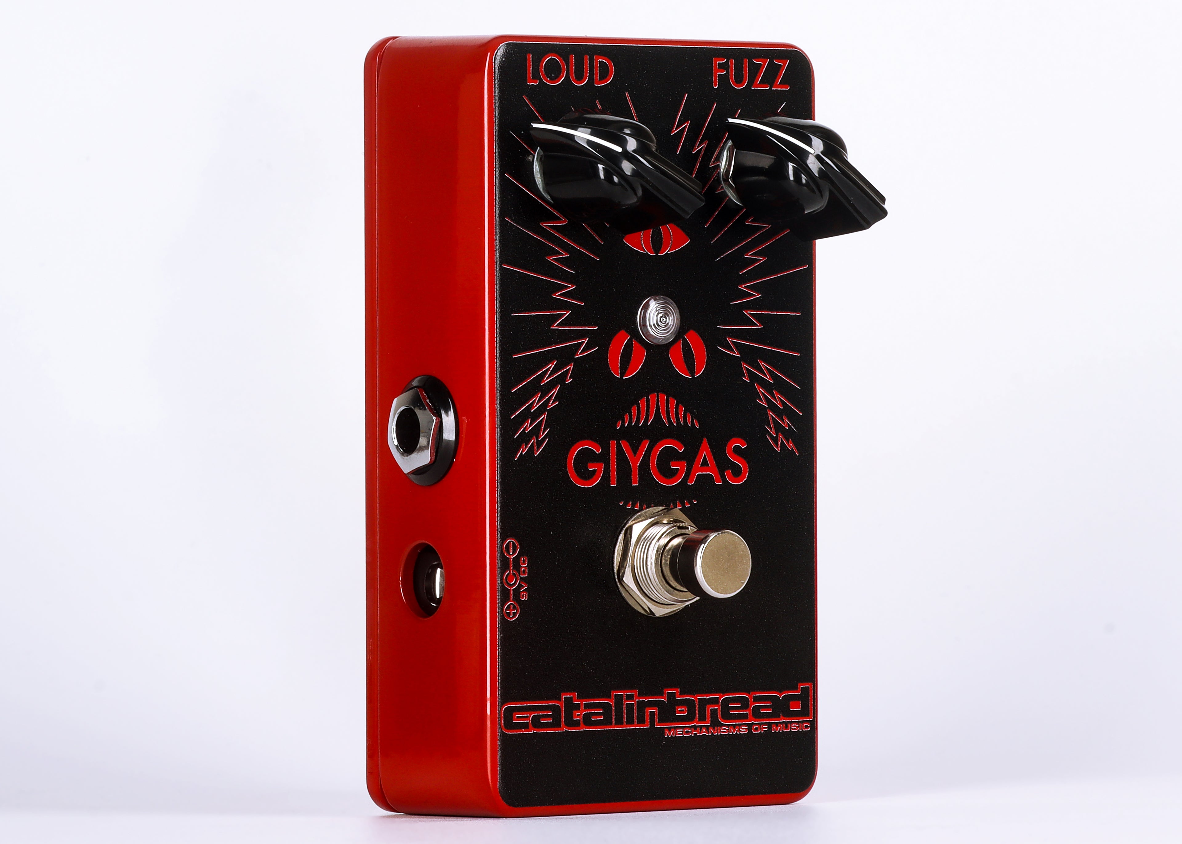 Catalinbread Giygas 2K fuzz pedal — opposite side view showing output jack