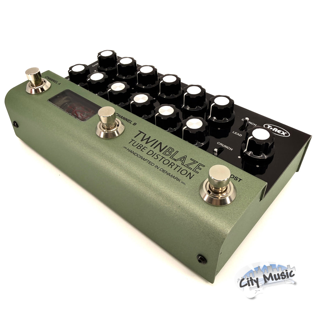 Used T-Rex TwinBlaze 2 Channel Tube Distortion Guitar Effects Pedal Twin Blaze