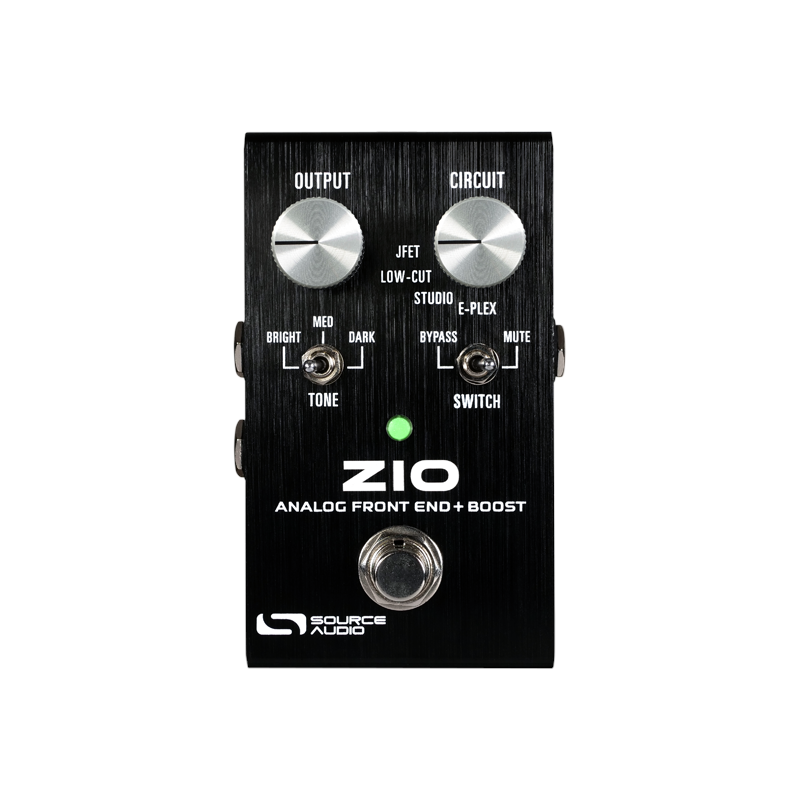 Source Audio ZIO boost pedal — black housing front view