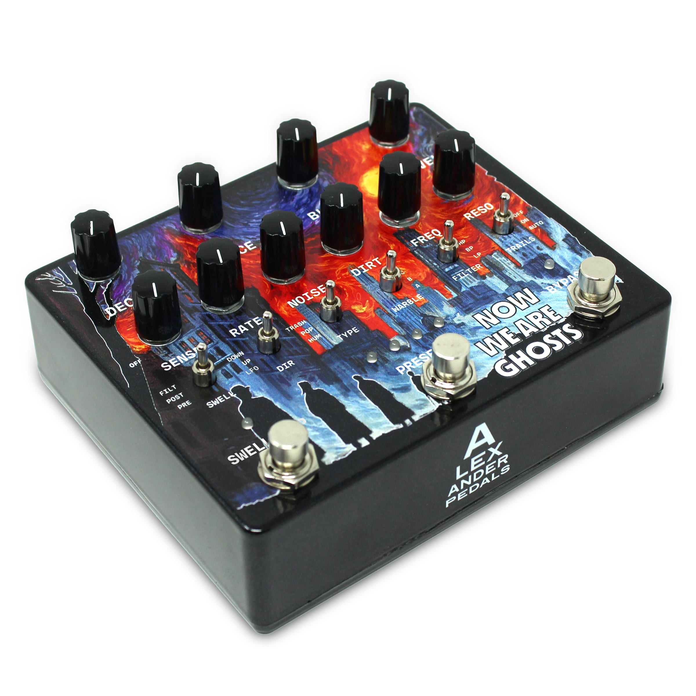 Alexander Now We Are Ghosts reverb pedal — rear view