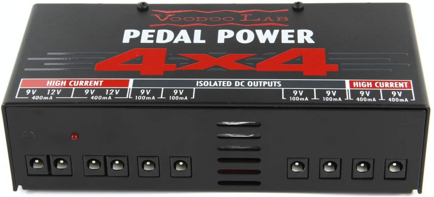 Voodoo Lab Pedal Power 4x4 supply — angled view