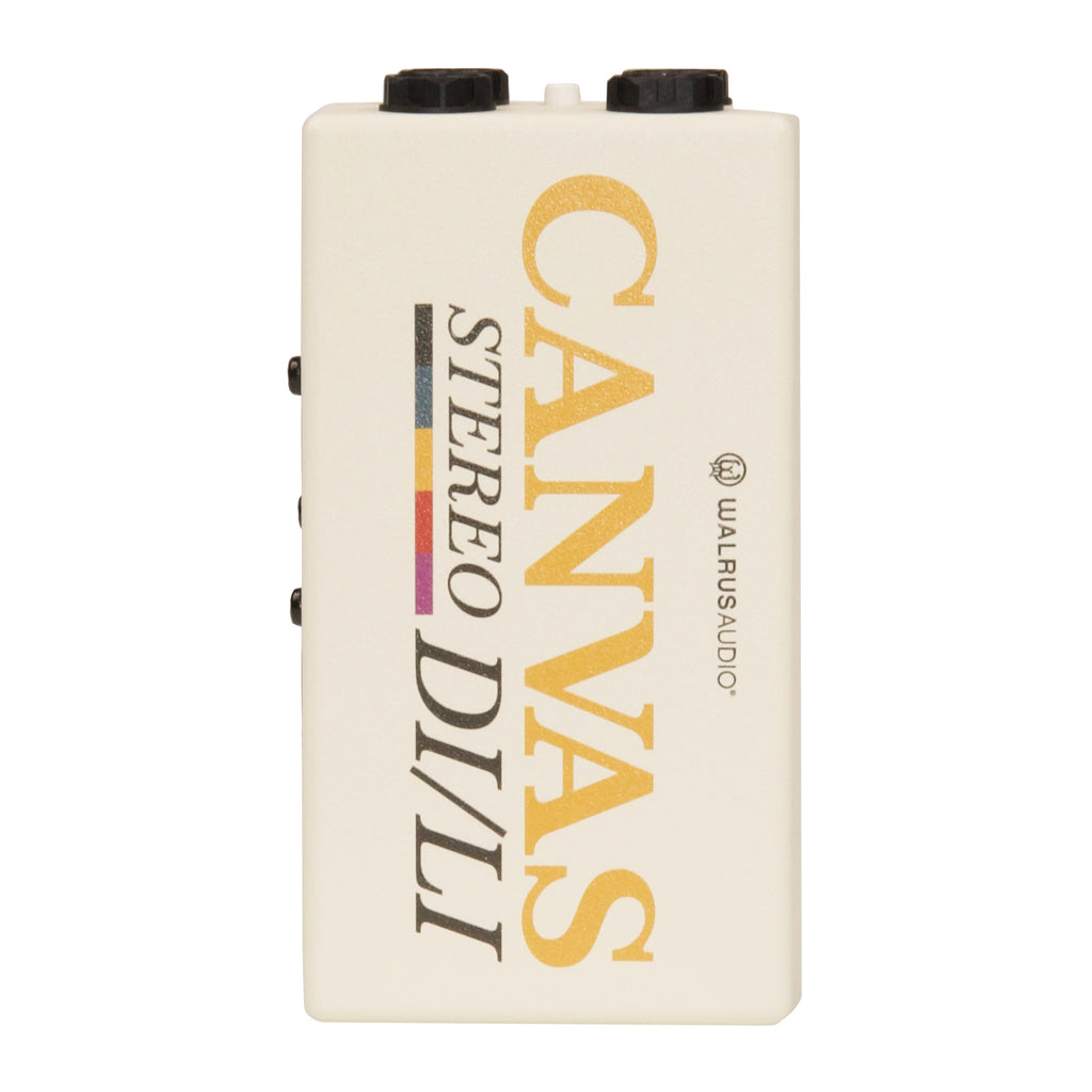 Walrus Audio Canvas Stereo DI box — white Harvest Series enclosure, top view