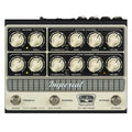 Tone King Imperial tri-tube preamp pedal — black and cream top panel