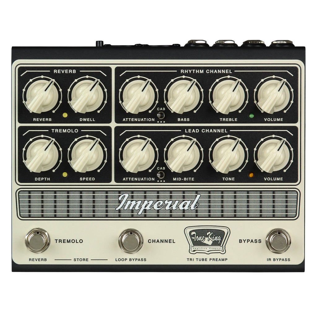Tone King Imperial tri-tube preamp pedal — angled front view