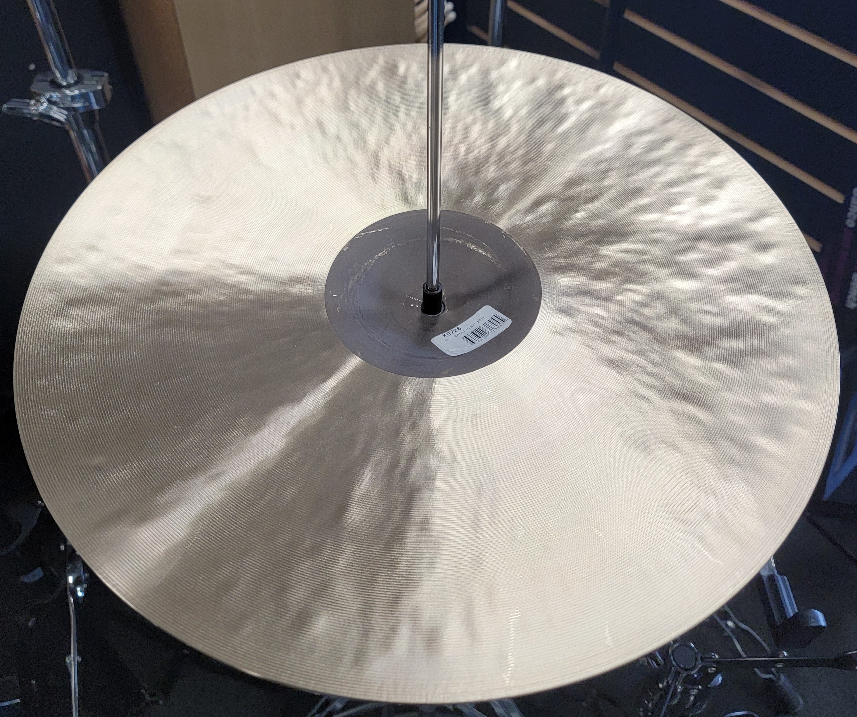 Zildjian K Sweet 16 Hi-Hat - rear view of bottom cymbal