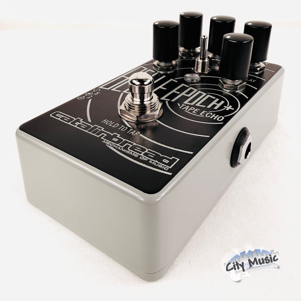 Used Catalinbread Belle Epoch+ tape echo delay — side view output jack