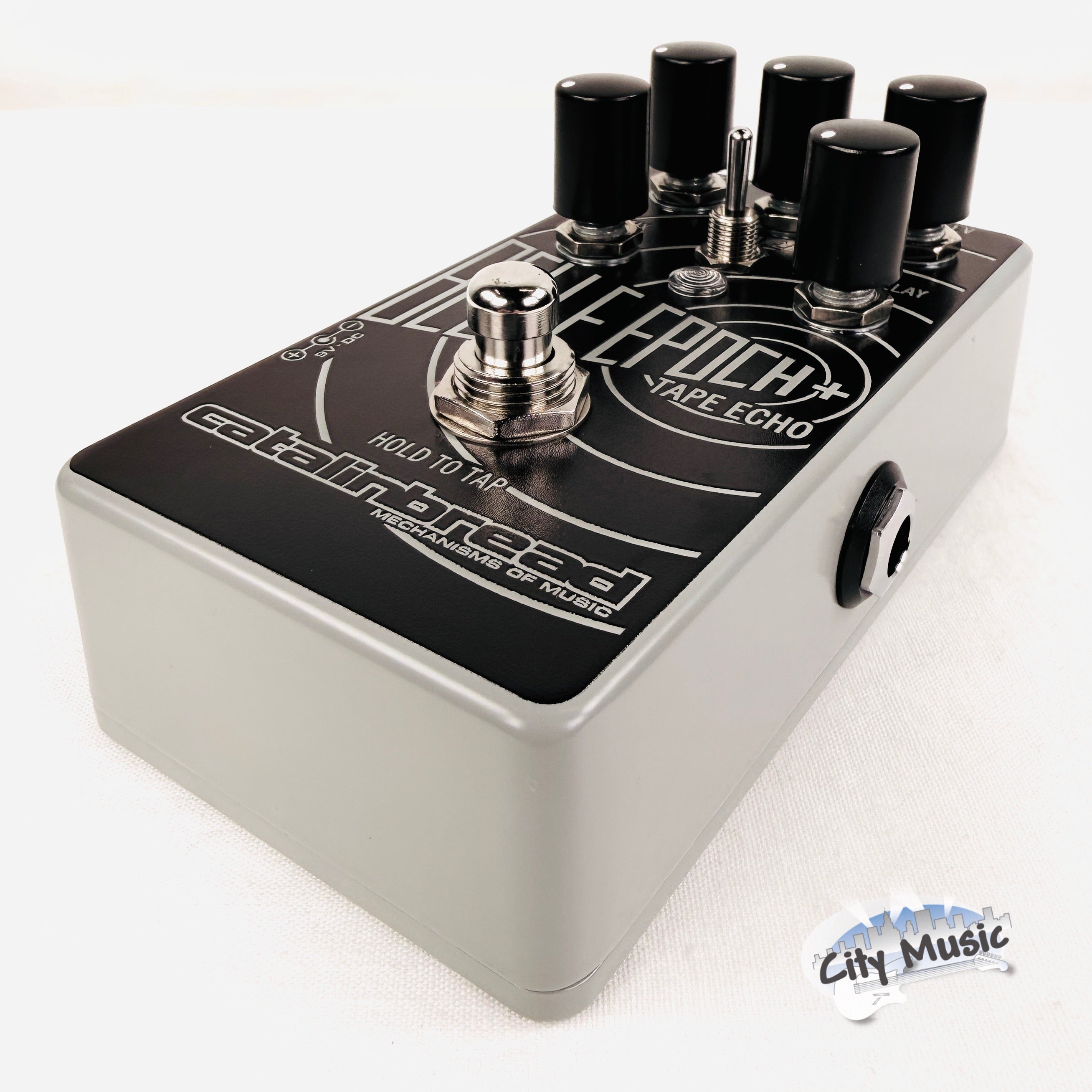 Used Catalinbread Belle Epoch+ tape echo delay — side view output jack