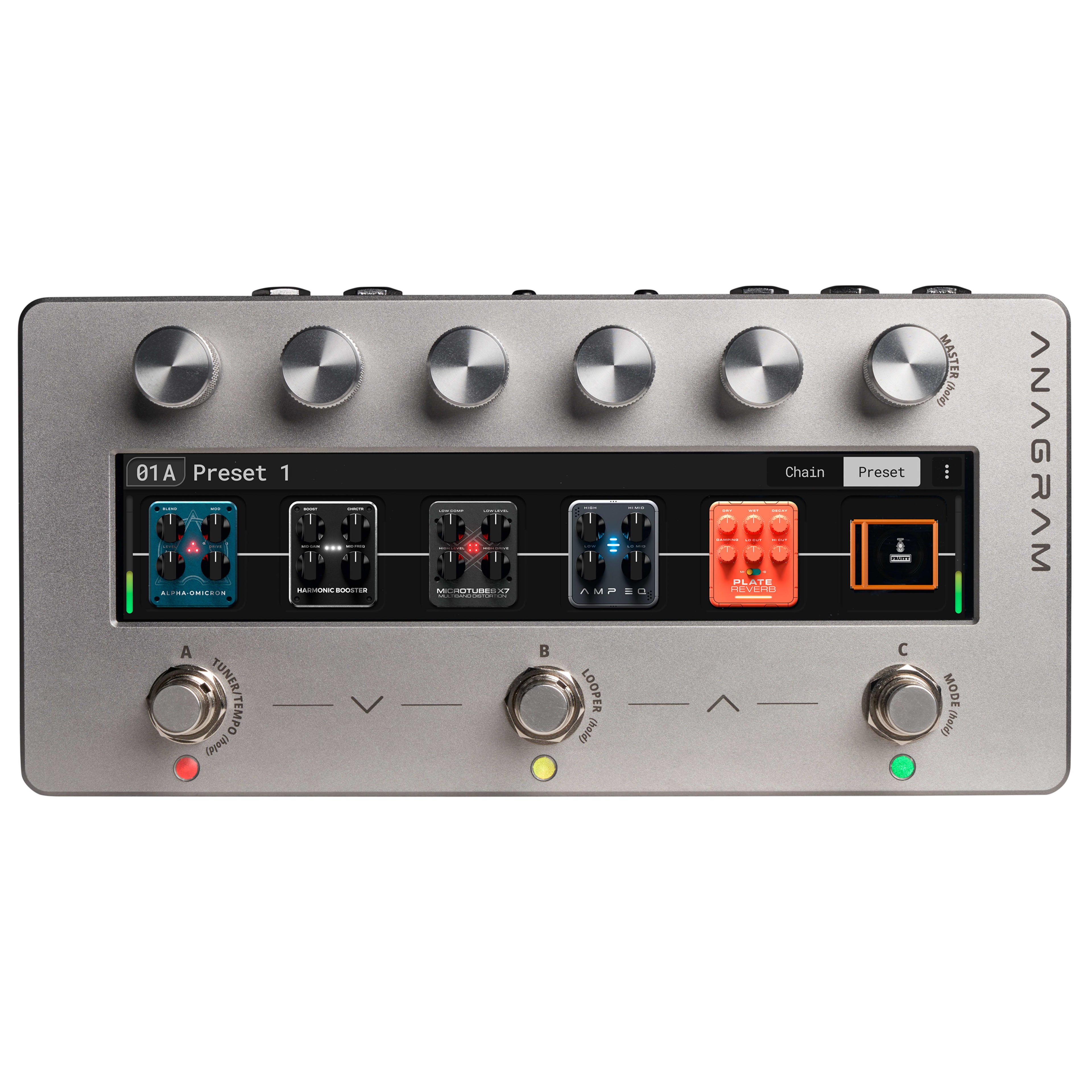 Darkglass Anagram bass multi-effects pedal - alternate top view