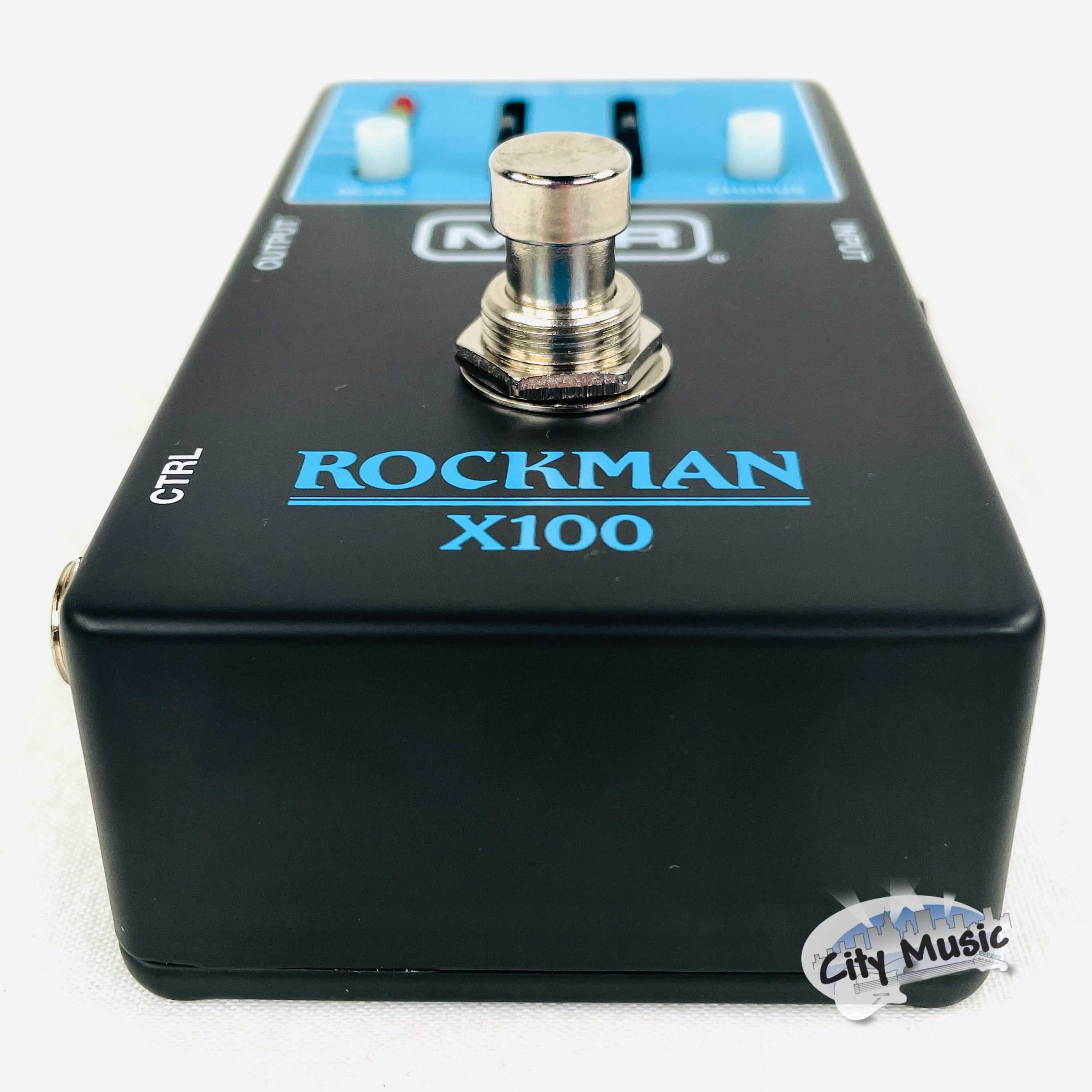 Used MXR MX100 Rockman X100 tone processor pedal — footswitch detail