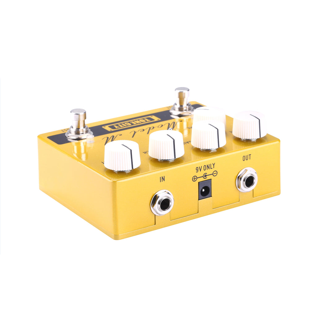 Tone City Model M V2 distortion pedal — knob detail