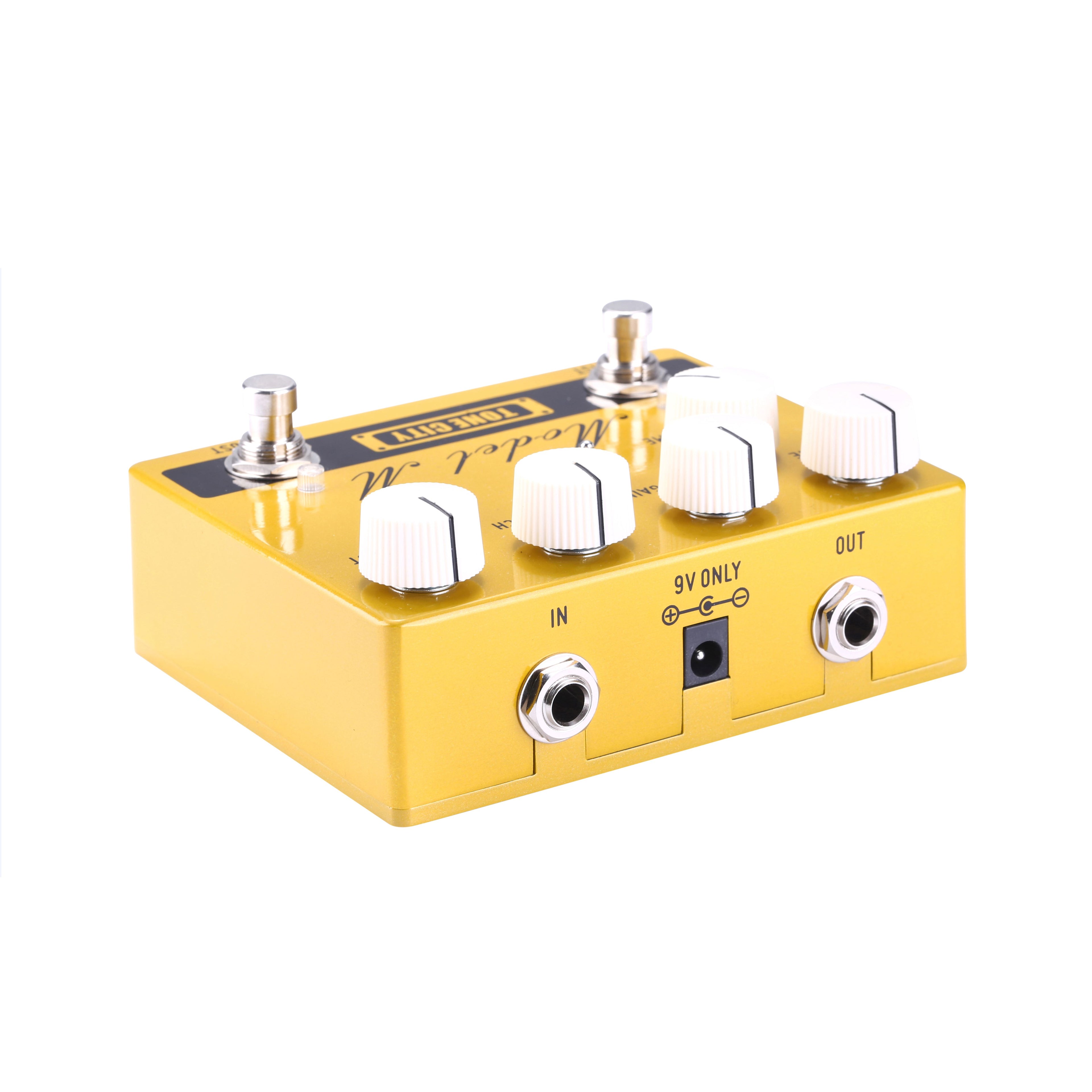Tone City Model M V2 distortion pedal — knob detail