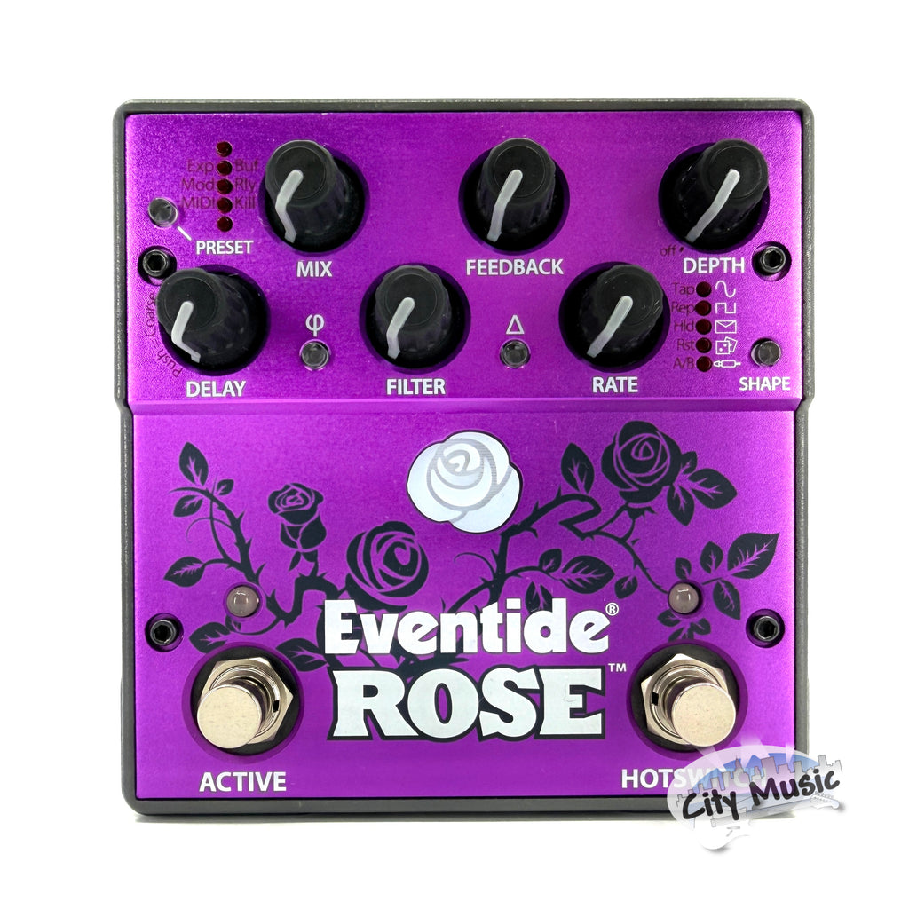 Used Eventide Rose Modulated Delay Guitar Effects Pedal ♪