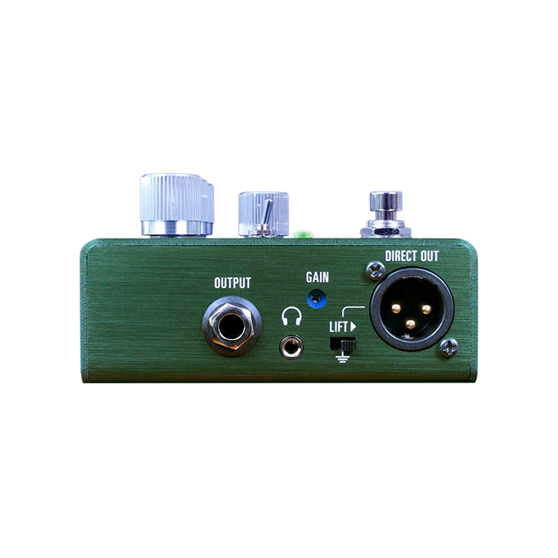 Source Audio SA272 ZIO bass preamp DI pedal — input jacks side