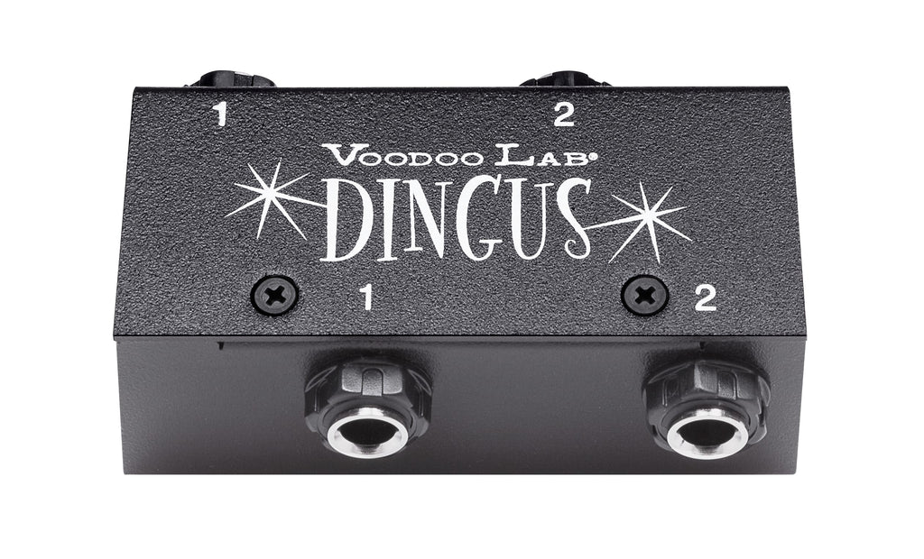 Voodoo Lab Dingus Dual 1/4" Feed-Thru — mounted on pedalboard