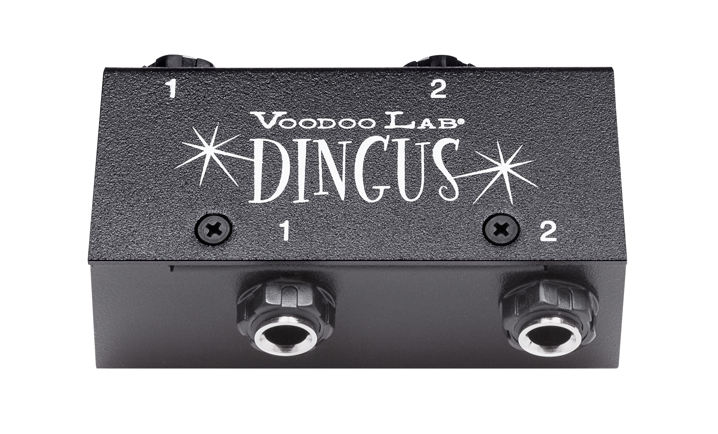 Voodoo Lab Dingus Dual 1/4" Feed-Thru — mounted on pedalboard