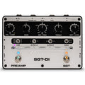 Ampeg SGT-DI bass preamp DI pedal — silver & black, top