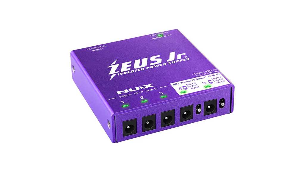 NUX Zeus Jr. power supply — LED status indicators
