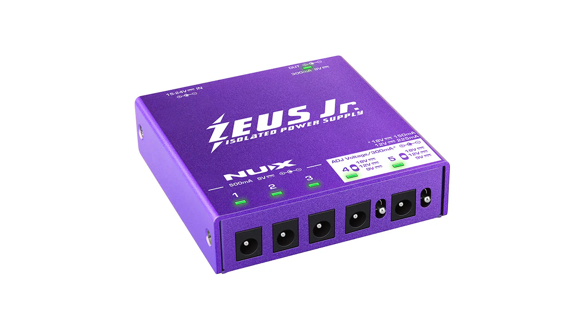 NUX Zeus Jr. power supply — LED status indicators
