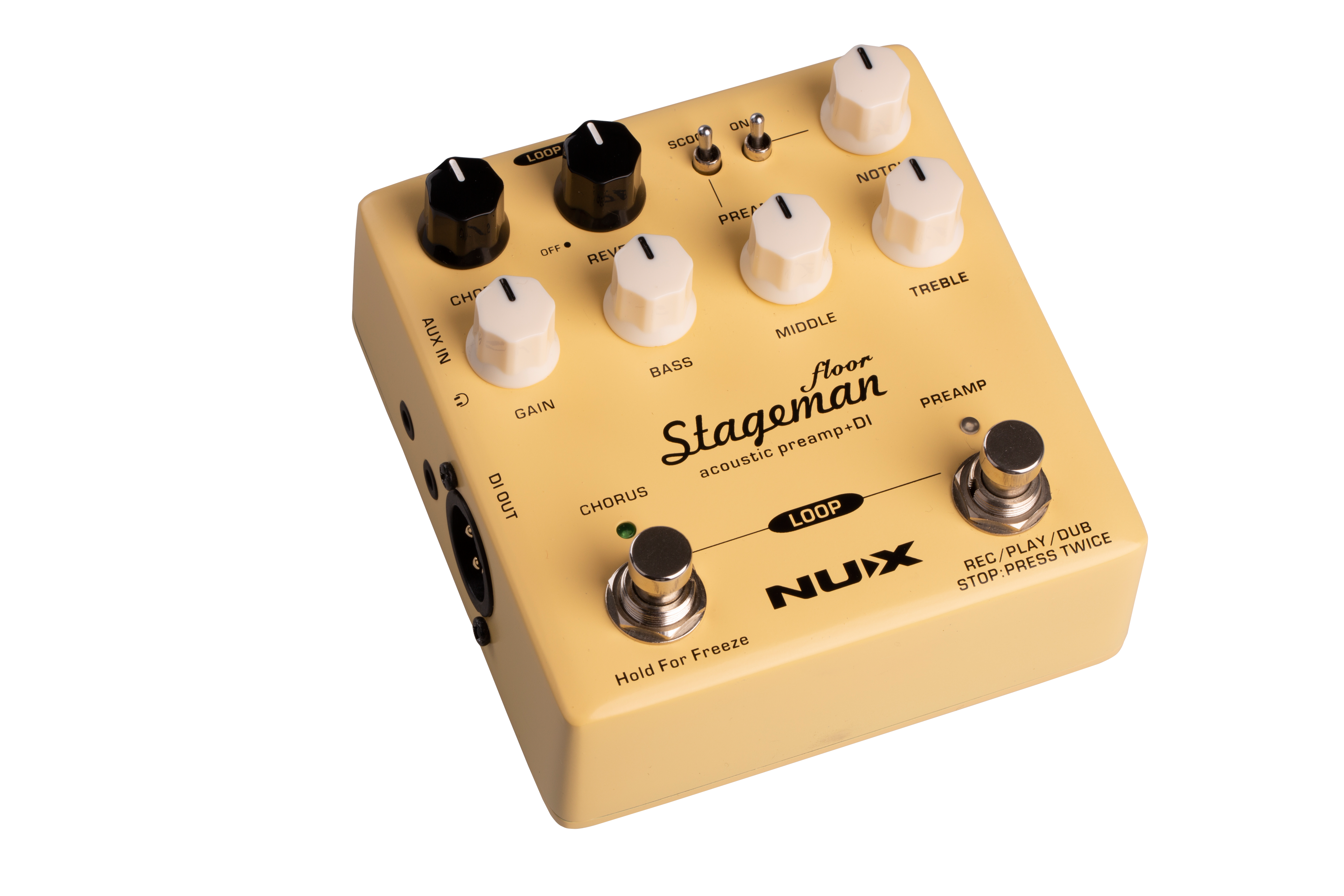 New NUX NAP-5 Stageman Floor Acoustic Preamp & DI Guitar Effects Pedal