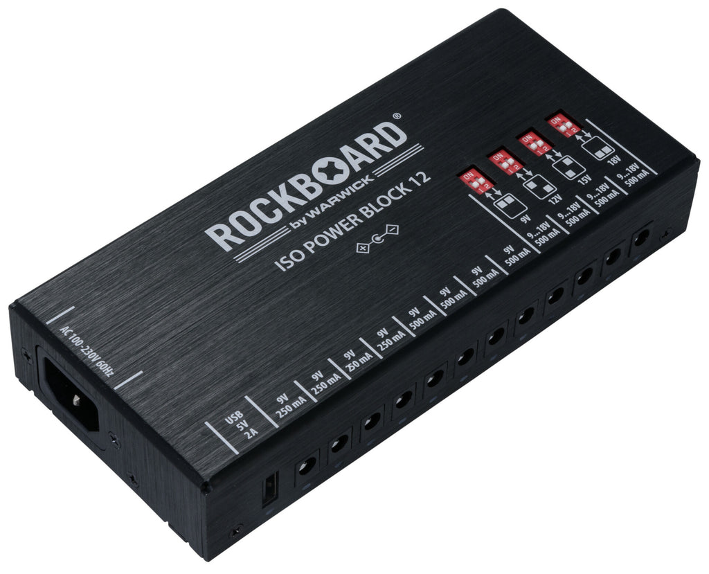 New RockBoard ISO Power Block V12 IEC Isolated Guitar Effects Pedal Power Supply