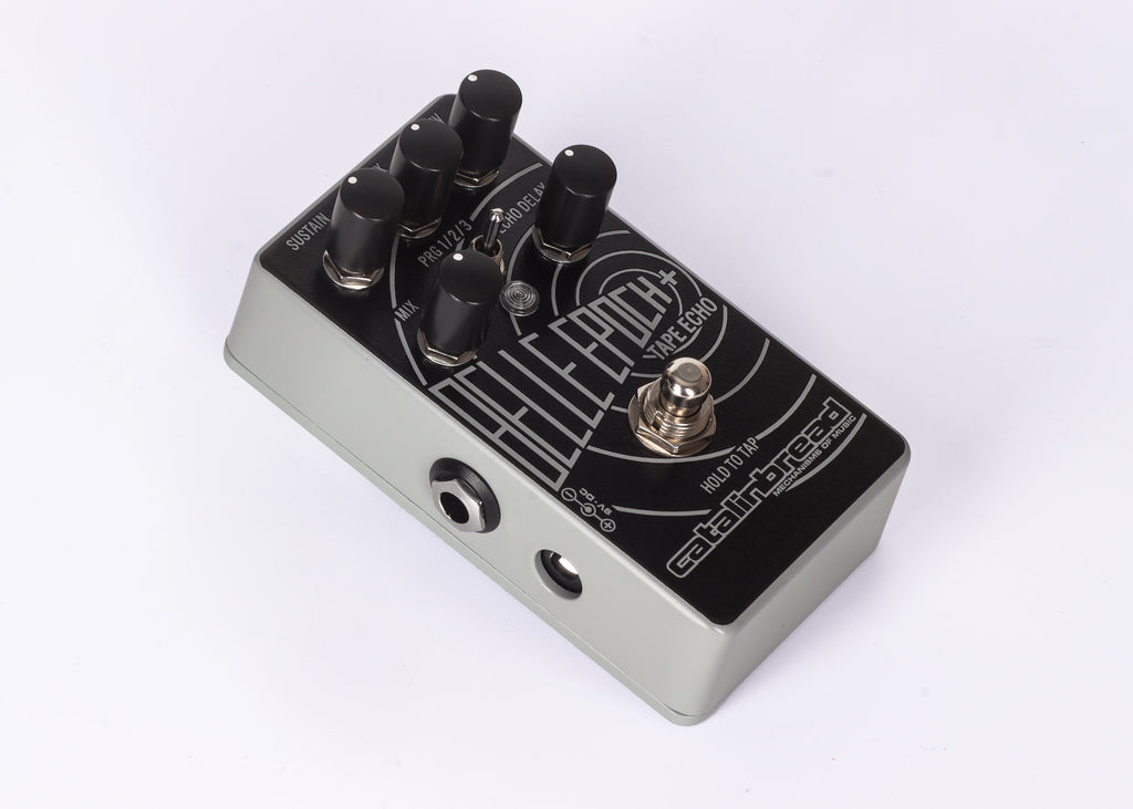 Catalinbread Belle Epoch+ tape echo delay pedal — side view output jack