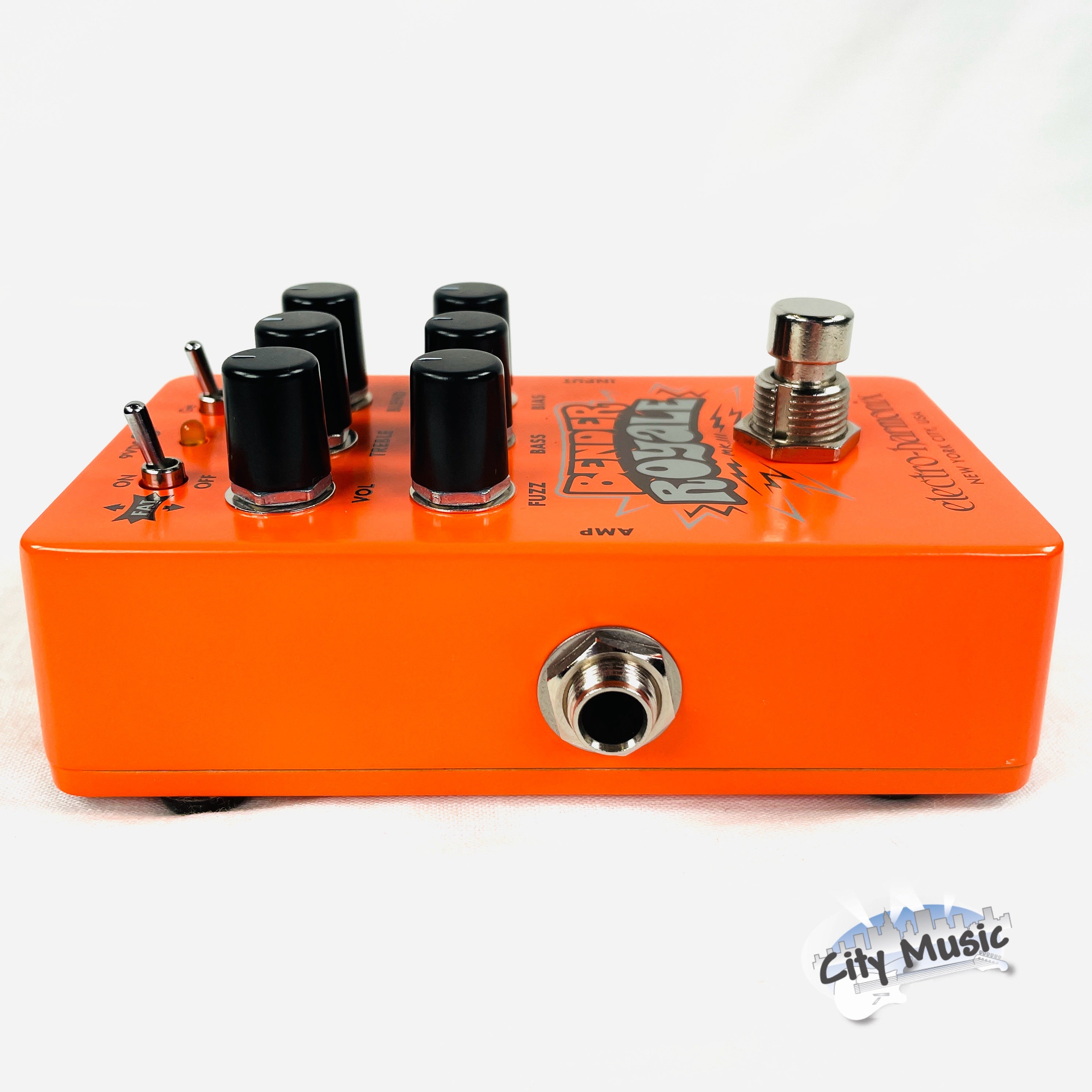 Electro-Harmonix Bender Royale germanium fuzz pedal — detail view