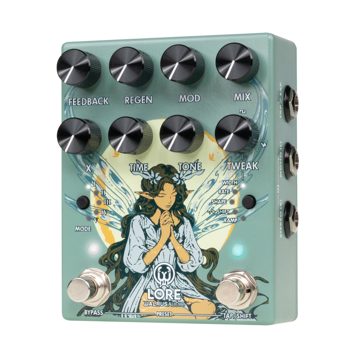 New Walrus Audio Lore MKII Stereo Reverse Soundscape Generator Pedal Green