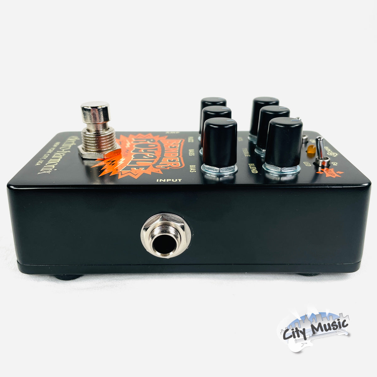 Used Electro-Harmonix EHX Bender Royale Germanium Fuzz Guitar Pedal Black ♫