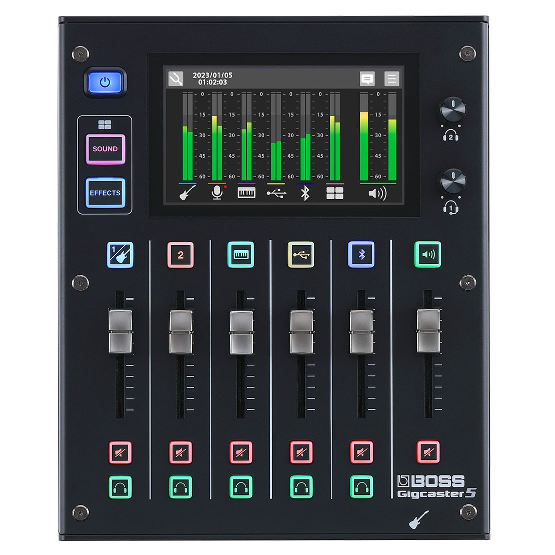 Boss GCS-5 Gigcaster 5 streaming mixer — alternate top view
