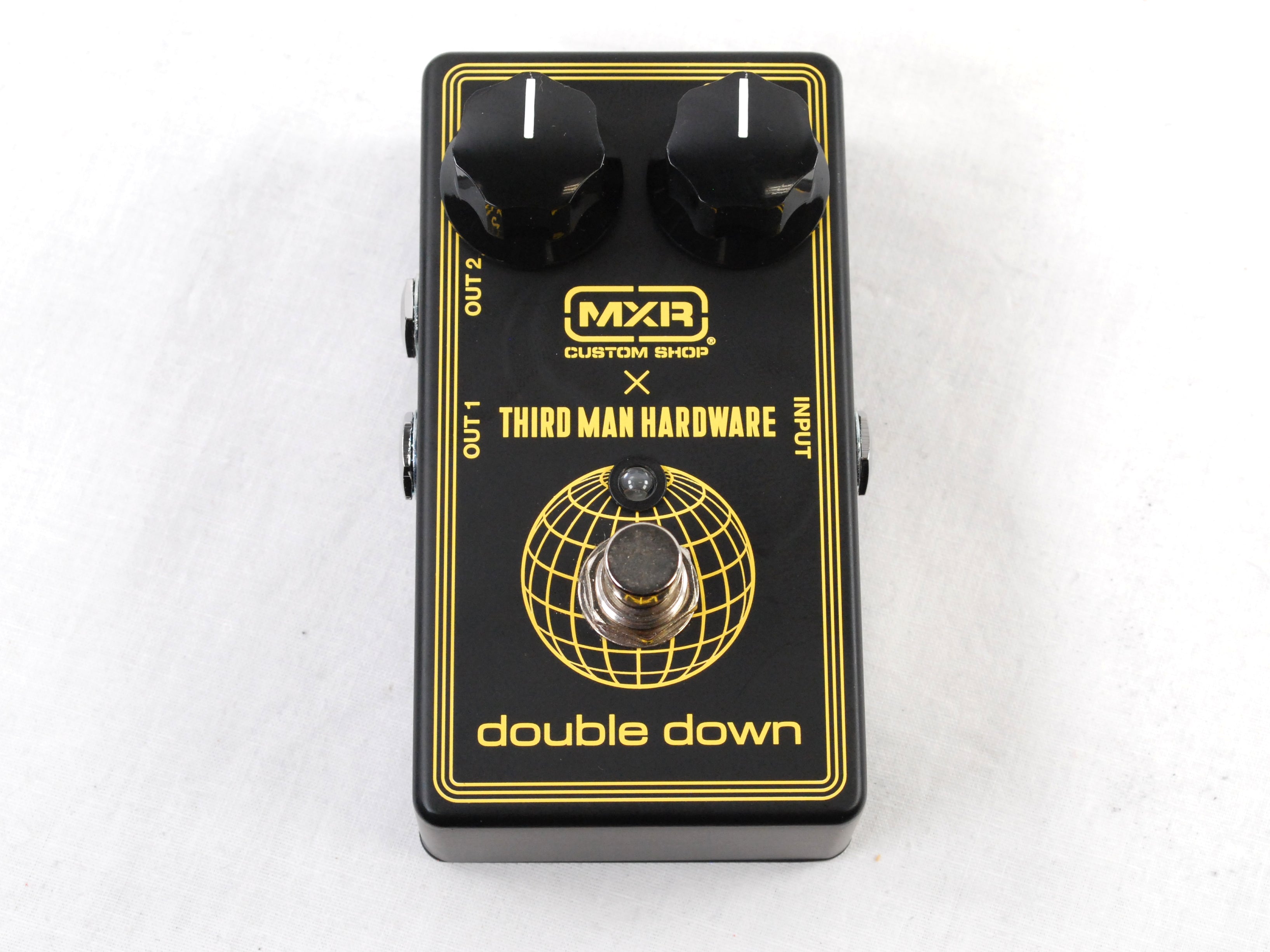MXR CSP042 Double Down booster pedal — top view of black enclosure and controls