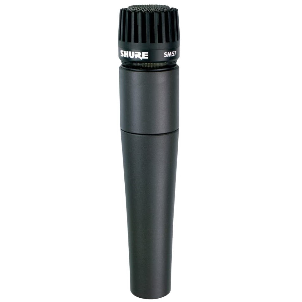 Shure SM57-LC dynamic instrument microphone — grille close-up