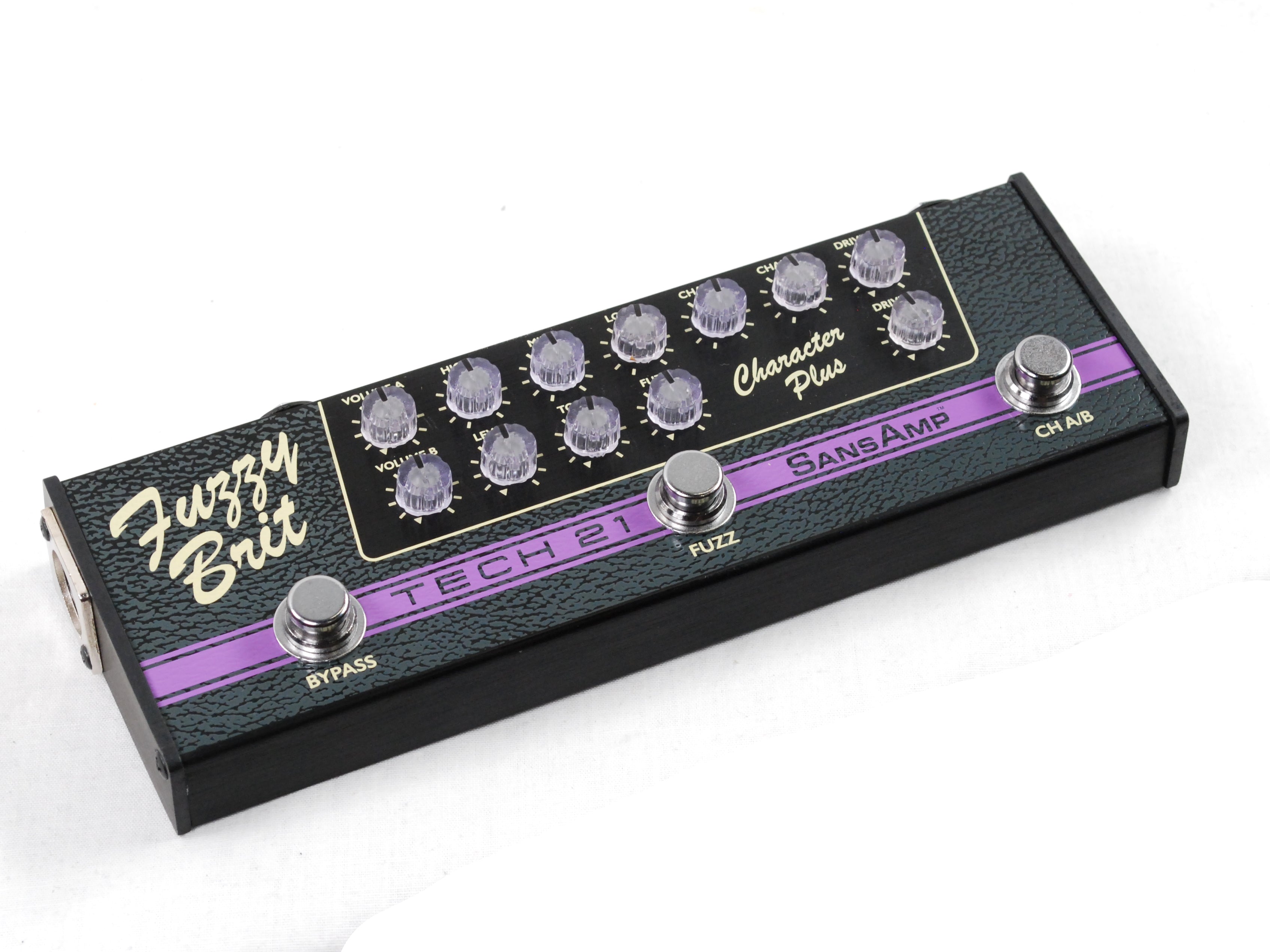 Used Tech 21 SansAmp Character Plus Fuzzy Brit Guitar Effects Pedal