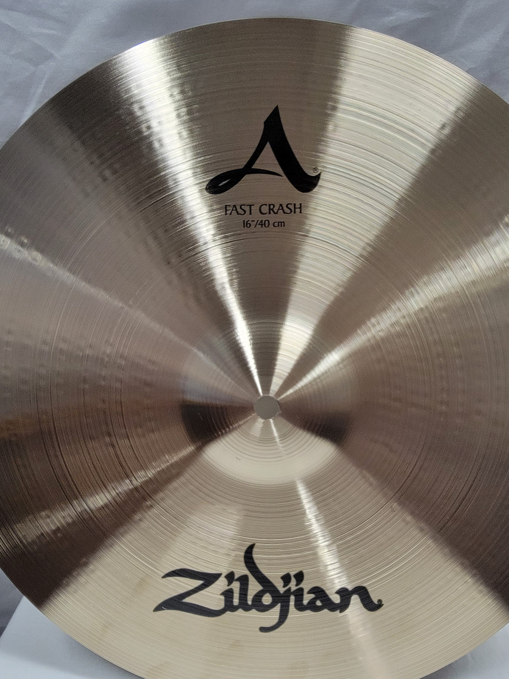 Zildjian A0266 16 inch A Fast Crash cymbal — top view traditional finish