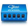 Strymon Ojai 5-output pedal power supply — angled view of blue chassis and jacks