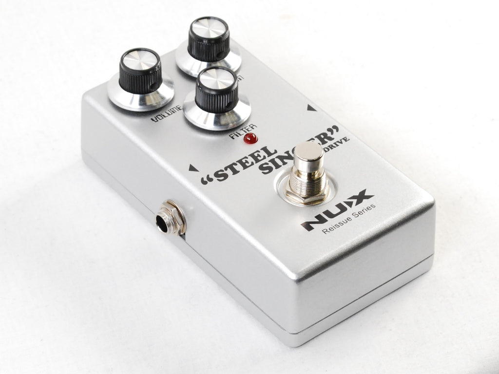 Used NUX Steel Singer Drive overdrive pedal — angled view