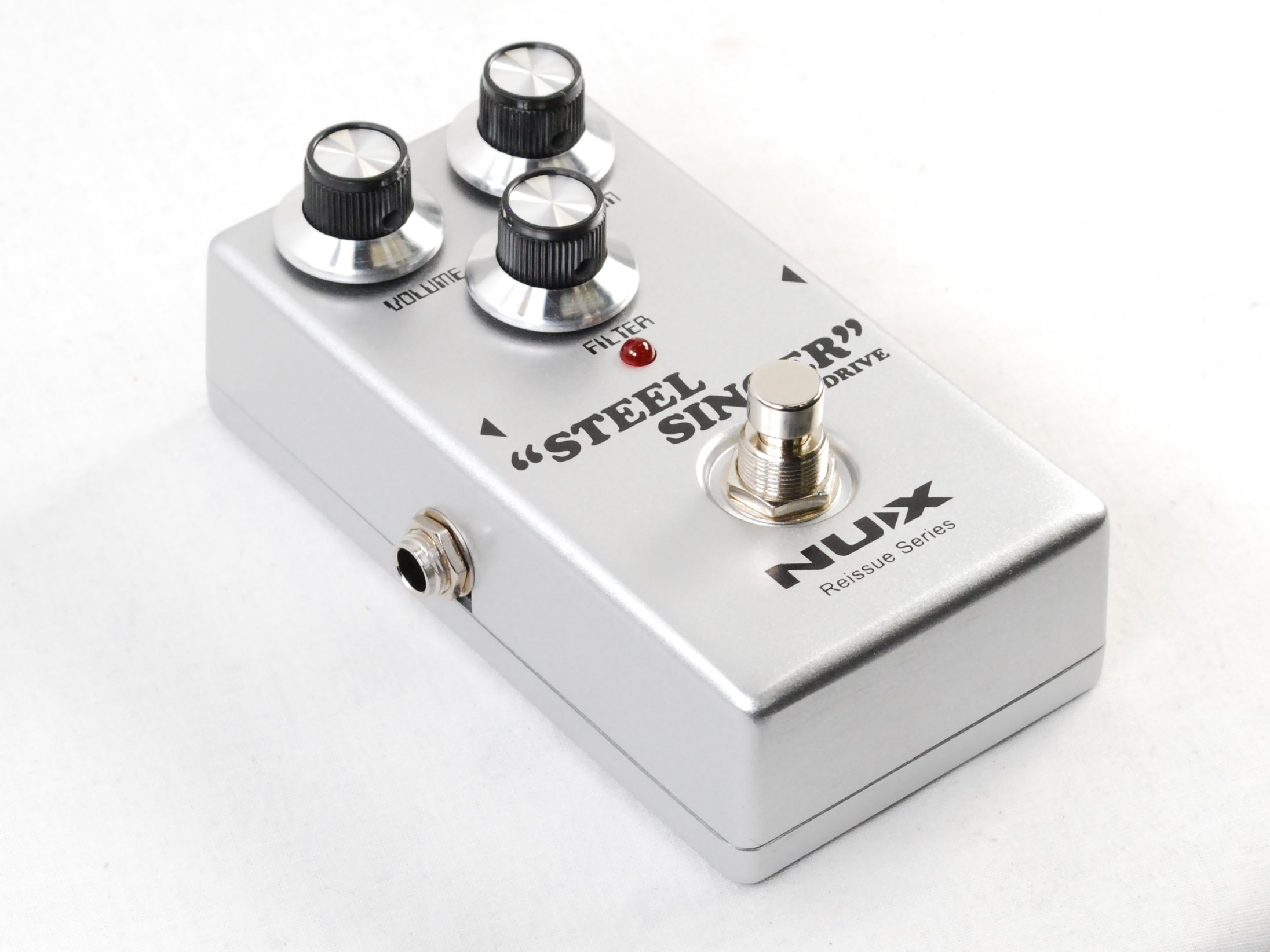Used NUX Steel Singer Drive overdrive pedal — angled view
