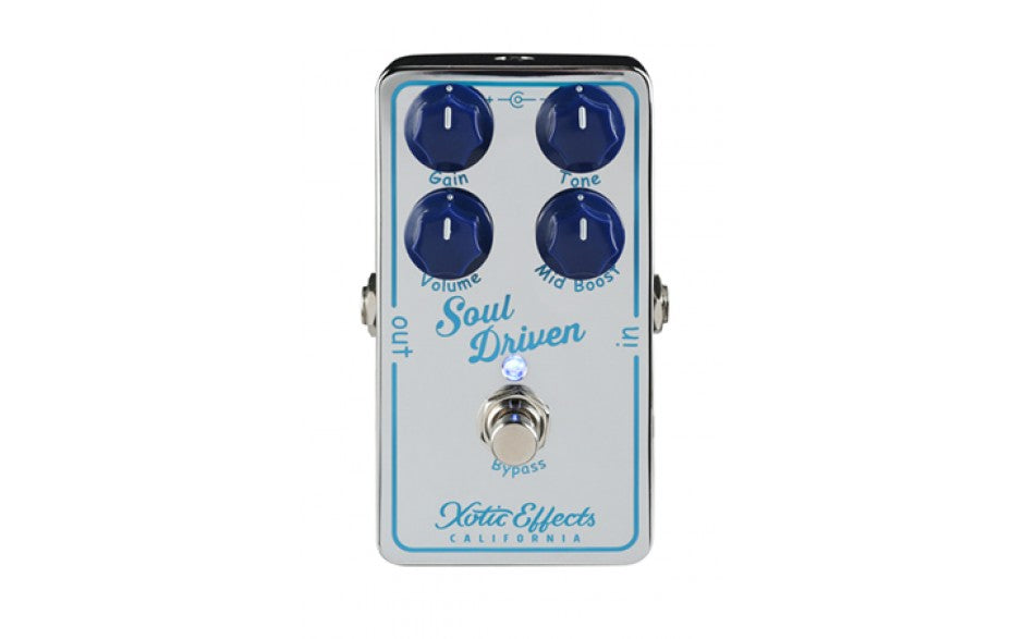 Xotic Soul Driven - side view input output jacks