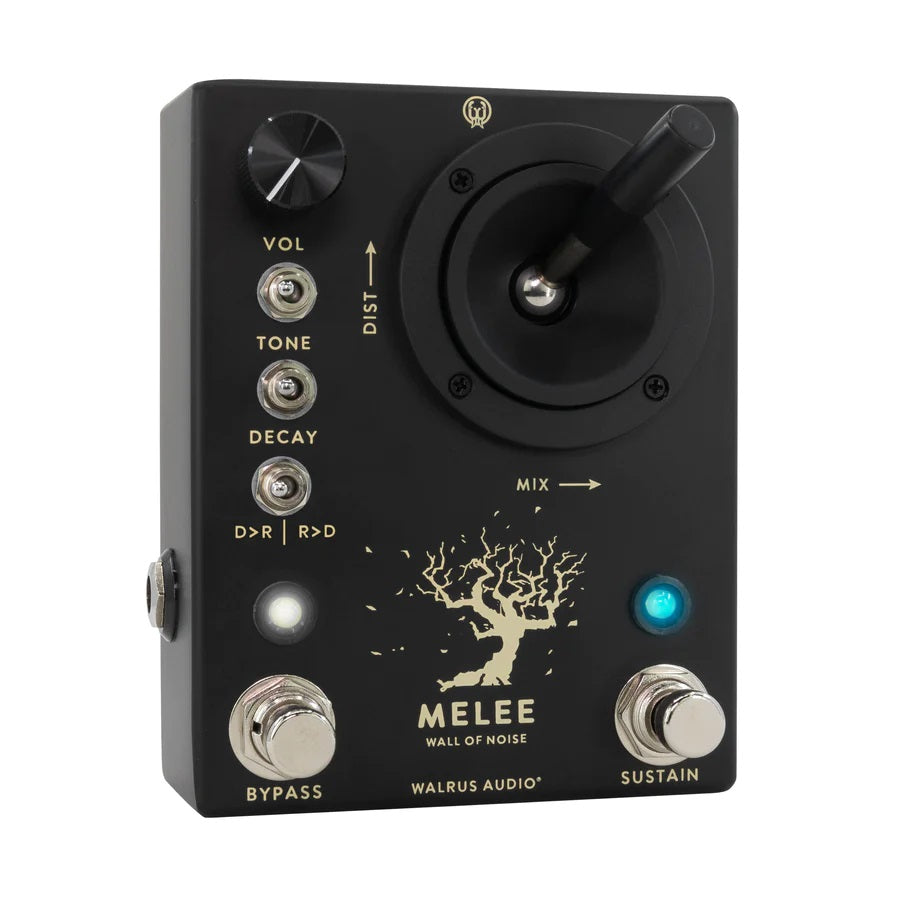 Walrus Audio Melee Wall of Noise pedal — footswitches and LEDs