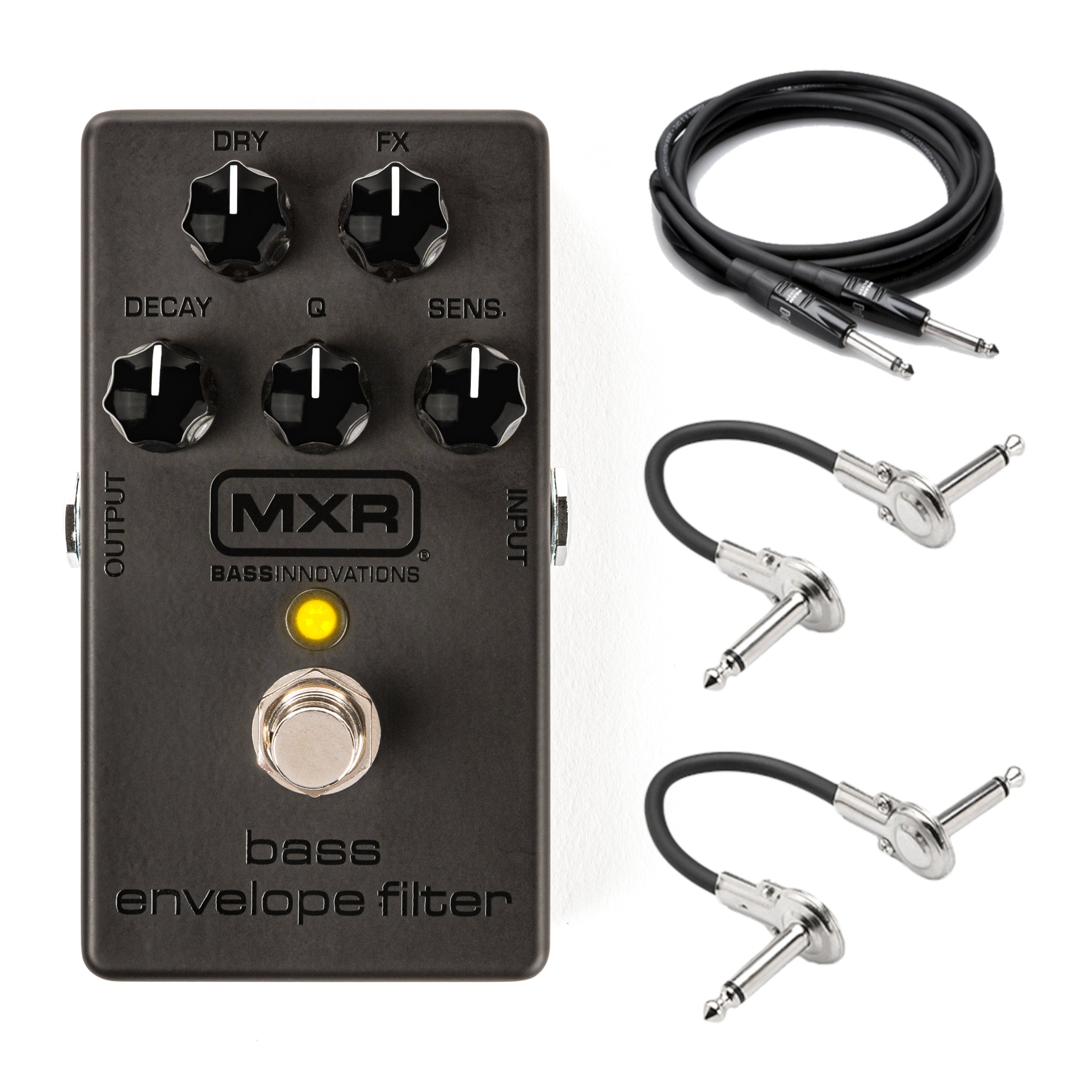 MXR M82B Blackout Bass Envelope Filter pedal — matte black housing top view