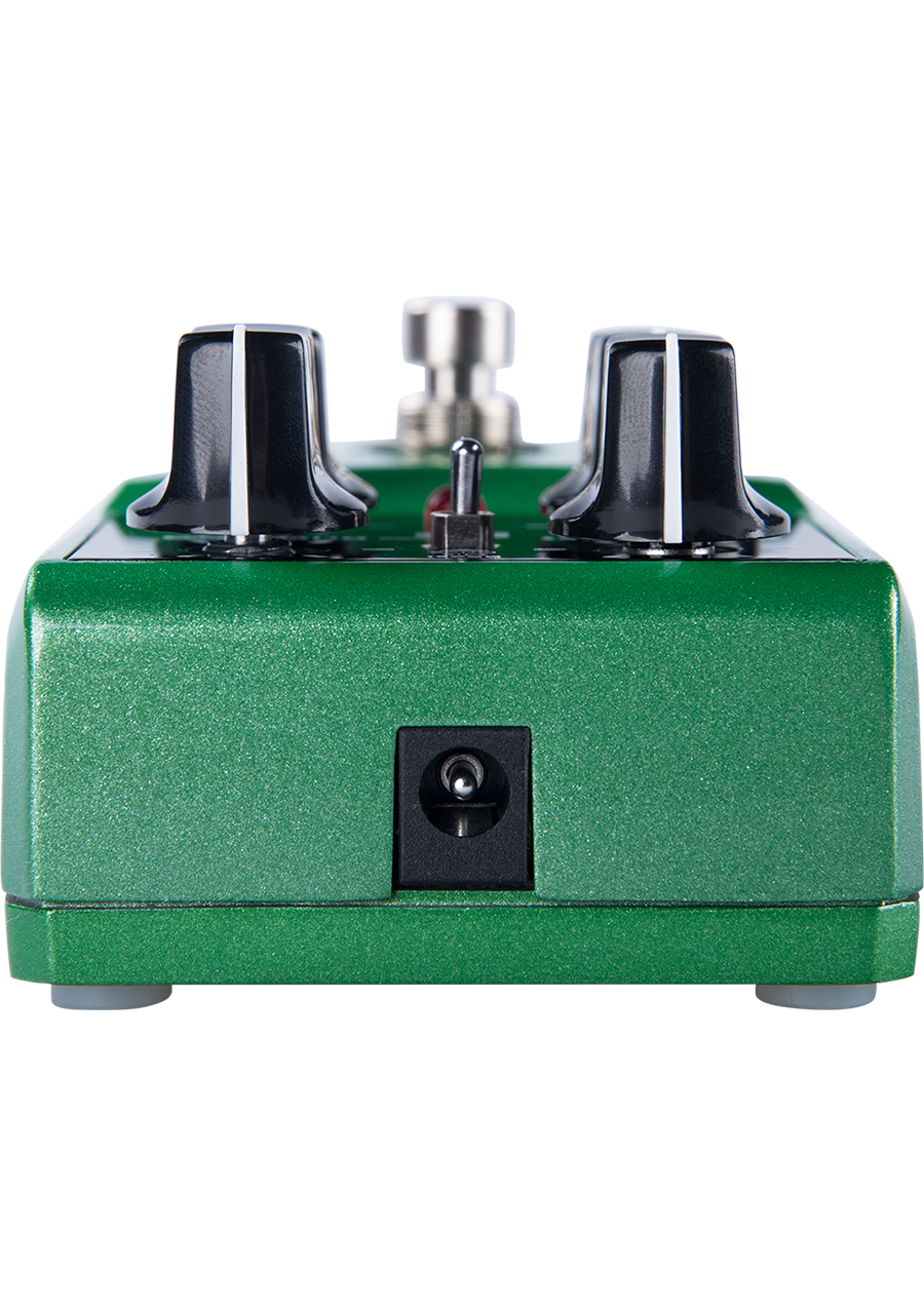 NUX Drive Core Deluxe overdrive pedal — feature diagram true bypass