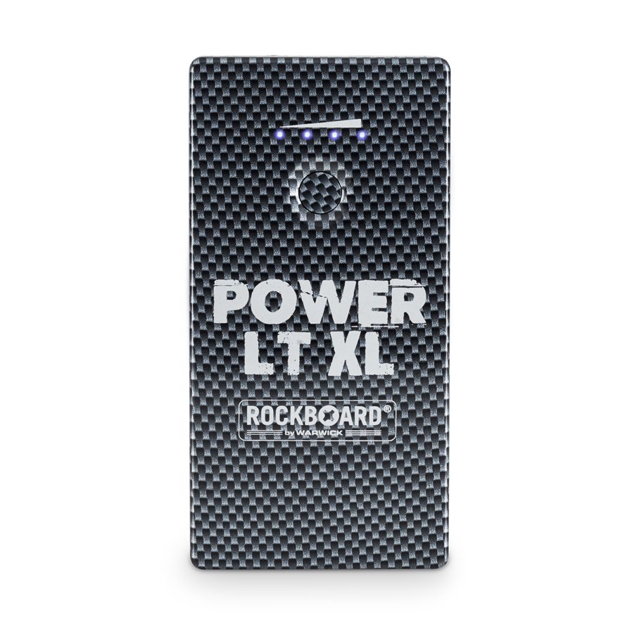 RockBoard Power LT XL pedal power supply - Carbon fiber front with LEDs