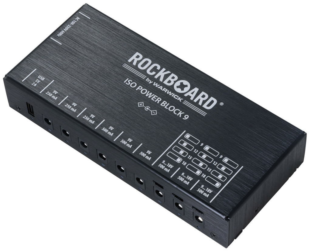 Open Box RockBoard ISO Power Block V9 IEC Isolated Guitar Pedal Power Supply