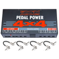 Voodoo Lab Pedal Power 4x4 supply — black unit with patch cables